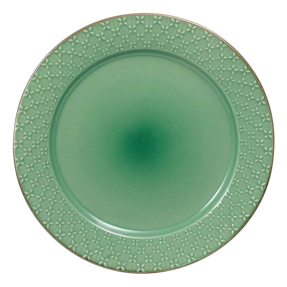 French Lace Set Of 4 Green Dinner Plates 6 French Lace Set Of 4 Green Dinner Plates - Image 4