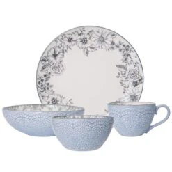 Gabriela Gray 16 Piece Dinnerware Set, Service For 4 27 Gabriela Gray 16 Piece Dinnerware Set, Service For 4 -Kitchen Supplies Store 5216945