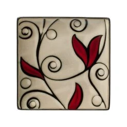 Belmont Set Of 4 Square Red Vine Salad Plates 9 Belmont Set Of 4 Square Red Vine Salad Plates -Kitchen Supplies Store 5231304