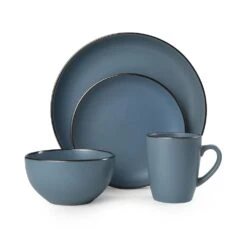 Hadlee Blue 16 Piece Dinnerware Set, Service For 4 12 Hadlee Blue 16 Piece Dinnerware Set, Service For 4 -Kitchen Supplies Store 5256017 3Q
