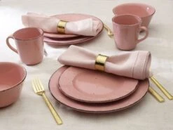 Flamingo Pink 16 Piece Dinnerware Set, Service For 4 15 Flamingo Pink 16 Piece Dinnerware Set, Service For 4 -Kitchen Supplies Store 5274259 PFZ Flamingo Pink Lifestyle