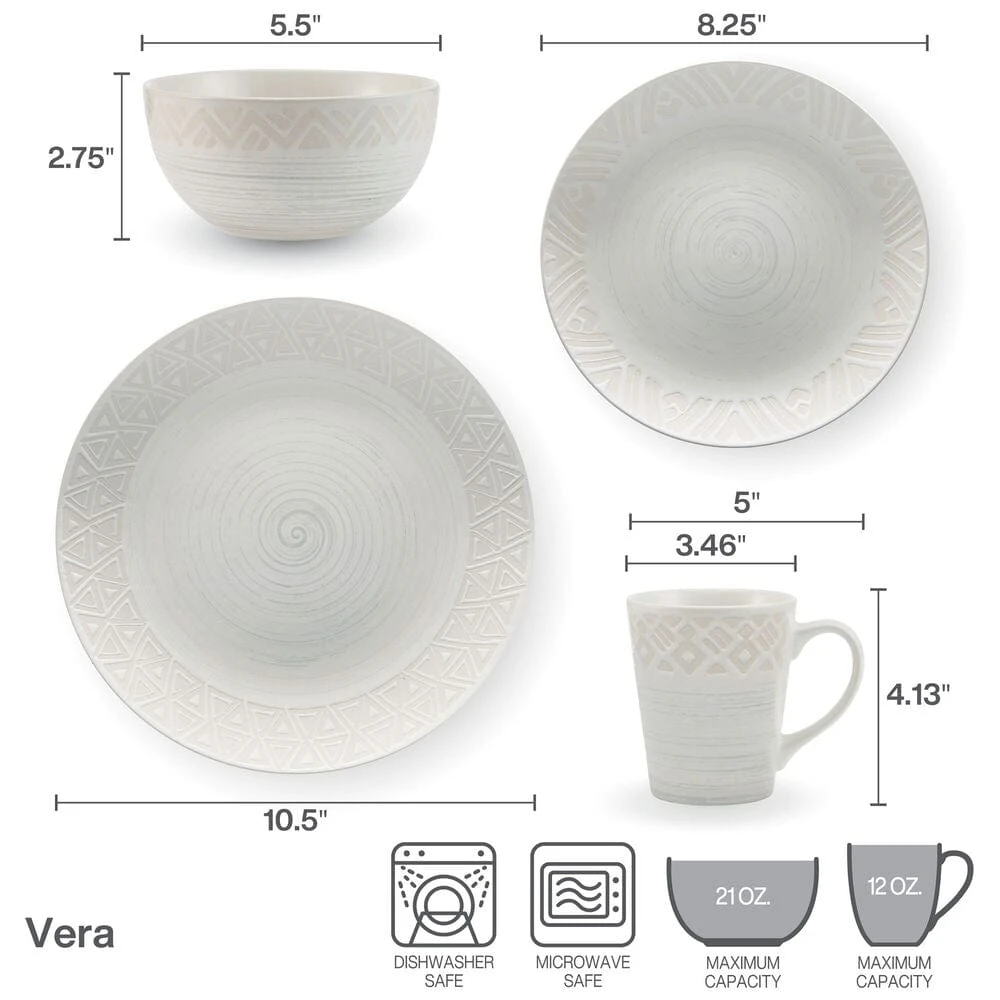 Vera 16 Piece Dinnerware Set, Service For 4 7 Vera 16 Piece Dinnerware Set, Service For 4 - Image 5