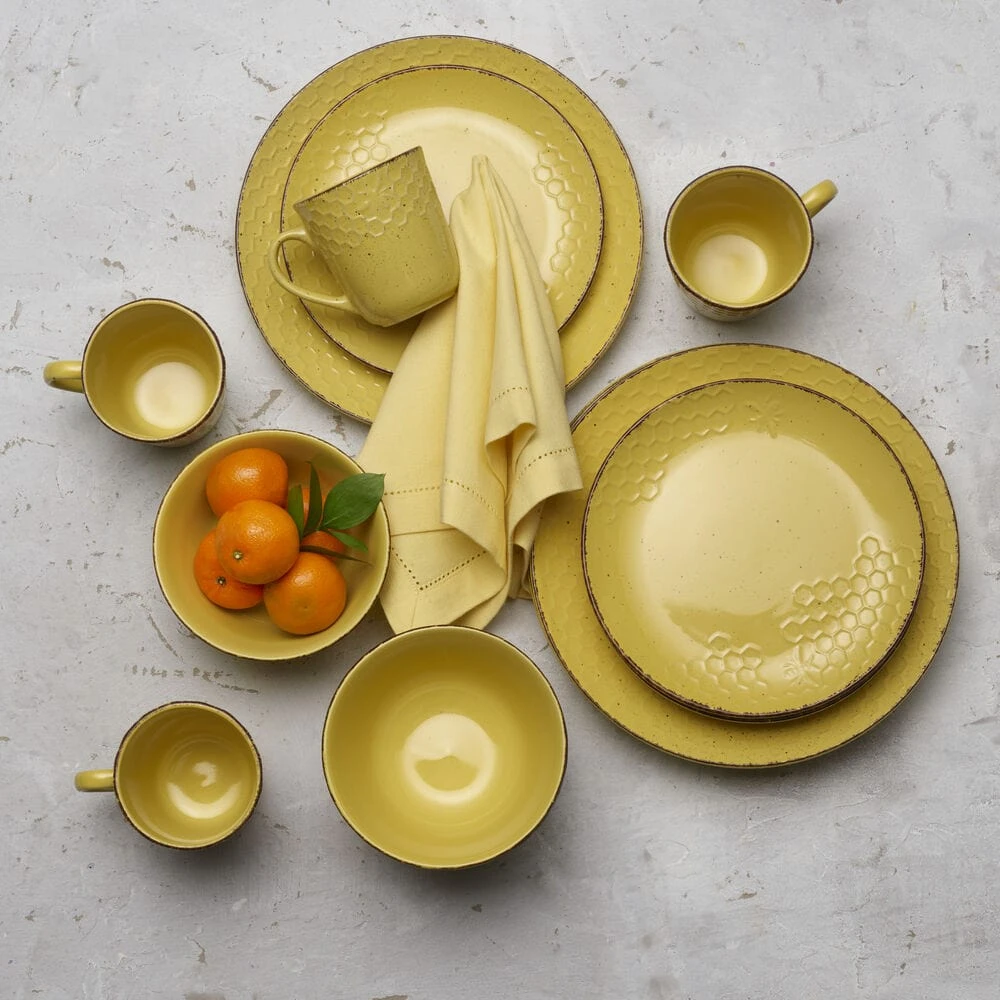 Bumble Bee Yellow 16 Piece Dinnerware Set, Service For 4 5 Bumble Bee Yellow 16 Piece Dinnerware Set, Service For 4 - Image 3