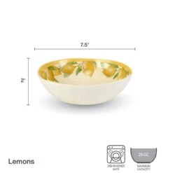 Lemons Set Of 4 Outdoor Melamine Soup Cereal Bowls 7 Lemons Set Of 4 Outdoor Melamine Soup Cereal Bowls -Kitchen Supplies Store 5293373 bowl infographic