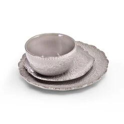 Chateau Smoke 12 Piece Dinnerware Set, Service For 4 15 Chateau Smoke 12 Piece Dinnerware Set, Service For 4 -Kitchen Supplies Store 5296080 PFZ Chateau Smoke 3pc Set 3Q