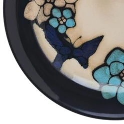 Painted Butterfly Blue 12 Piece Dinnerware Set, Service For 4 14 Painted Butterfly Blue 12 Piece Dinnerware Set, Service For 4 -Kitchen Supplies Store 5296888 PFZ PaintedButterflyBlue dinner plate closeup