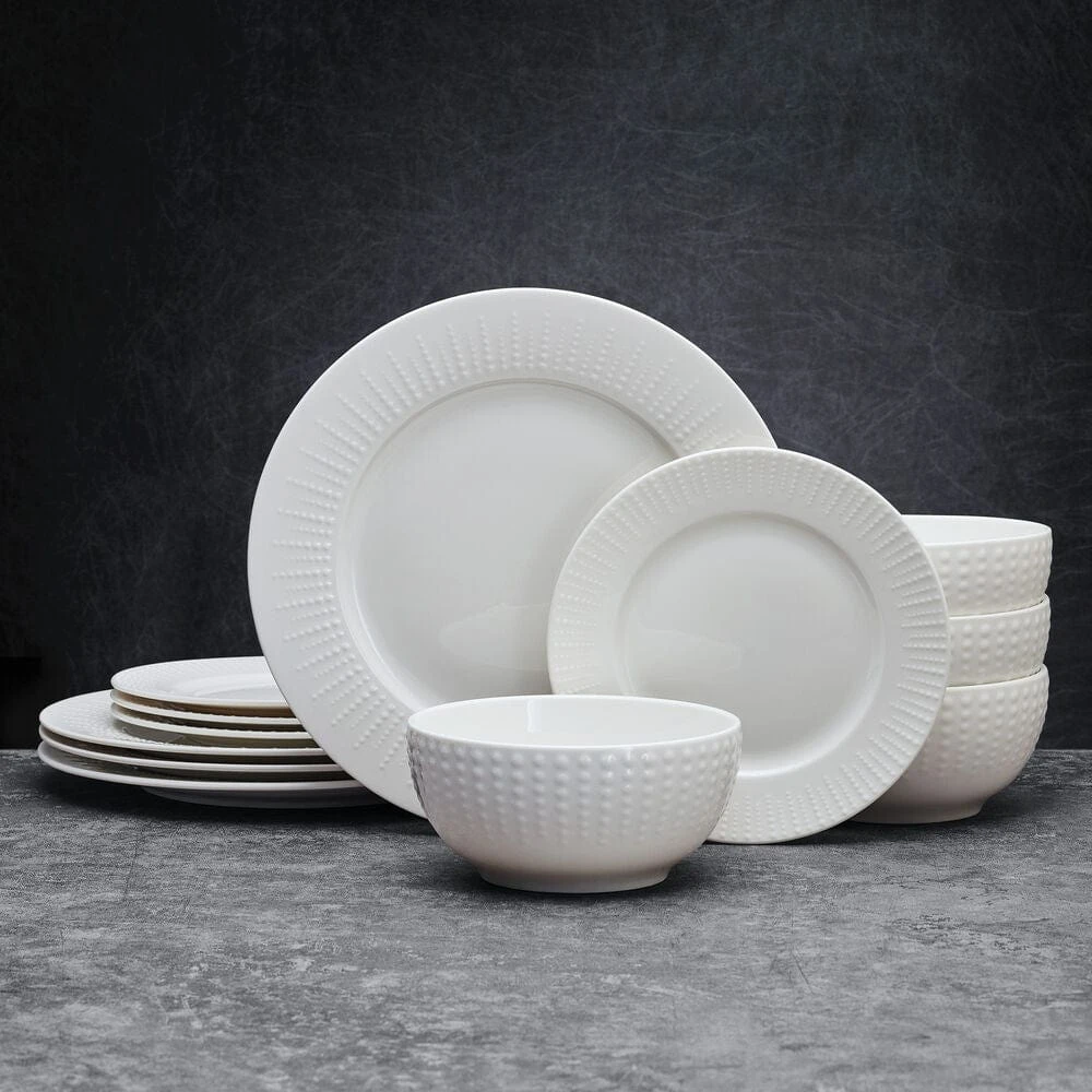 Cassie 12 Piece Dinnerware Set, Serivce For 4 4 Cassie 12 Piece Dinnerware Set, Serivce For 4 - Image 2