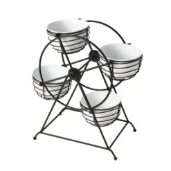 Ferris Wheel Entertaining Dip Bowl Serving Caddy