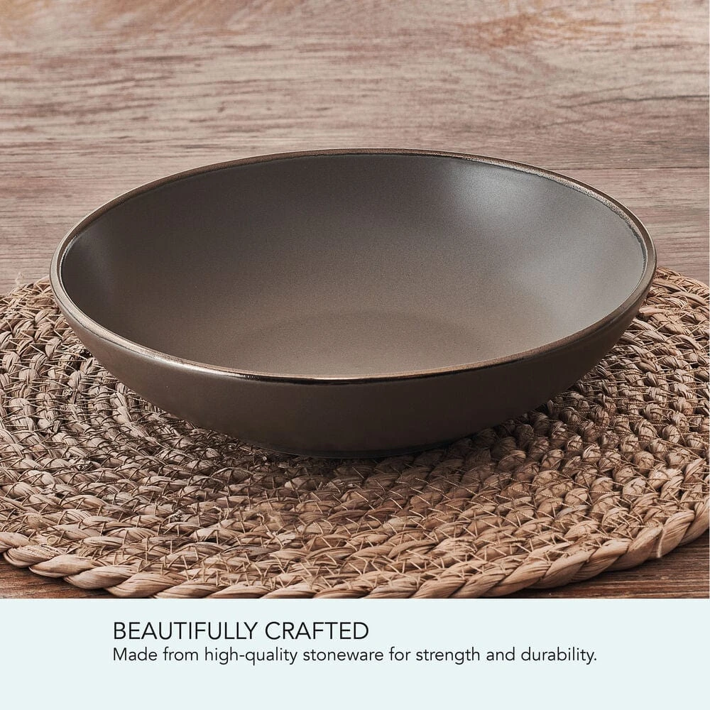 Hadlee Grey Set Of 4 Pasta Bowls 7 Hadlee Grey Set Of 4 Pasta Bowls - Image 5