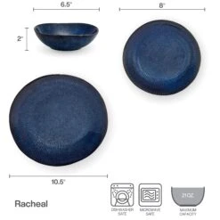 Racheal 12 Piece Dinnerware Set, Service For 4 16 Racheal 12 Piece Dinnerware Set, Service For 4 -Kitchen Supplies Store Rachael Blue 12 Piece Dinnerware Set 5312991 4
