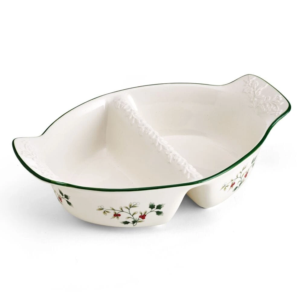 Winterberry® Divided Vegetable Bowl 3 Winterberry® Divided Vegetable Bowl