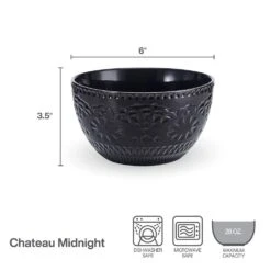 Chateau Midnight Set Of 4 Soup Cereal Bowls 10 Chateau Midnight Set Of 4 Soup Cereal Bowls -Kitchen Supplies Store chateau midnight set of 4 soup cereal bowls K45296075 5