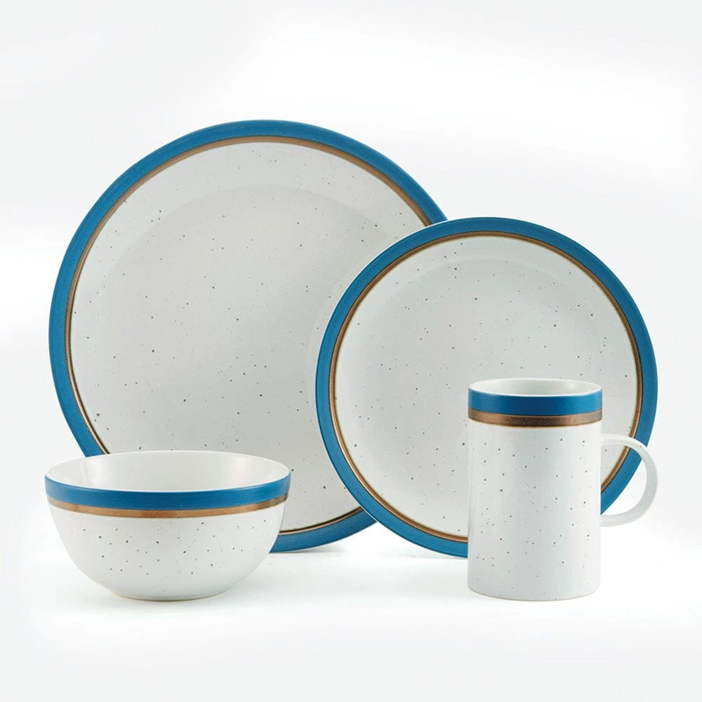 Ezra Blue 16 Piece Dinnerware Set, Service For 4 11 Ezra Blue 16 Piece Dinnerware Set, Service For 4 - Image 9