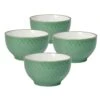 French Lace Set Of 4 Green Soup Cereal Bowls