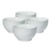 French Lace Set Of 4 White Soup Cereal Bowls