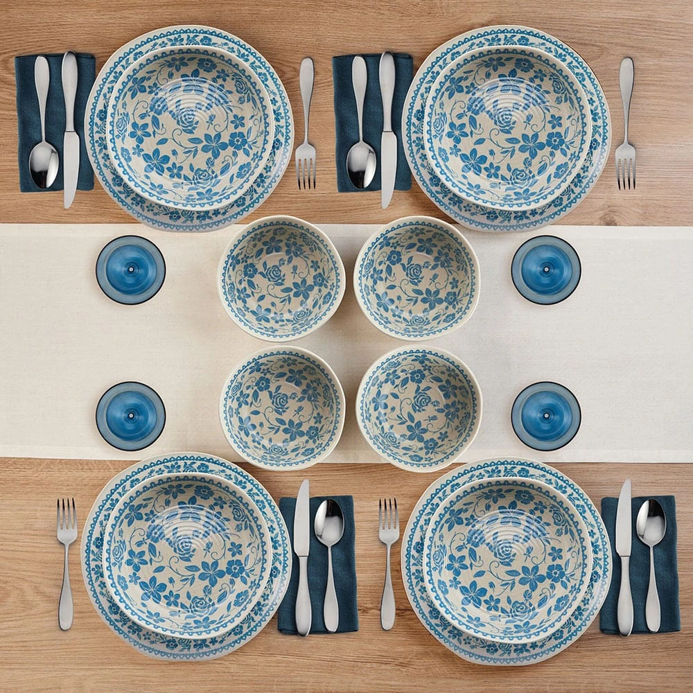 Hayden Blue 12 Piece Dinnerware Set, Service For 4 4 Hayden Blue 12 Piece Dinnerware Set, Service For 4 - Image 2