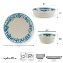 Hayden Blue 12 Piece Dinnerware Set, Service For 4 19 Hayden Blue 12 Piece Dinnerware Set, Service For 4 -Kitchen Supplies Store hayden blue 12 piece dinnerware set service for 4 5287915 9