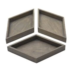 Hexagon 4 Piece Mango Wood Tray Set 14 Hexagon 4 Piece Mango Wood Tray Set -Kitchen Supplies Store hexagon 4 piece mango wood tray set 5277415 6