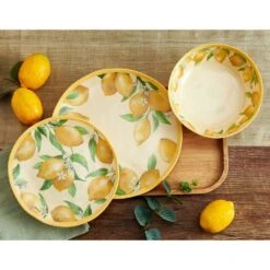 Lemons Outdoor Melamine Dinnerware Set 12 Lemons Outdoor Melamine Dinnerware Set -Kitchen Supplies Store lemons melamine dinnerware set 5293373 3