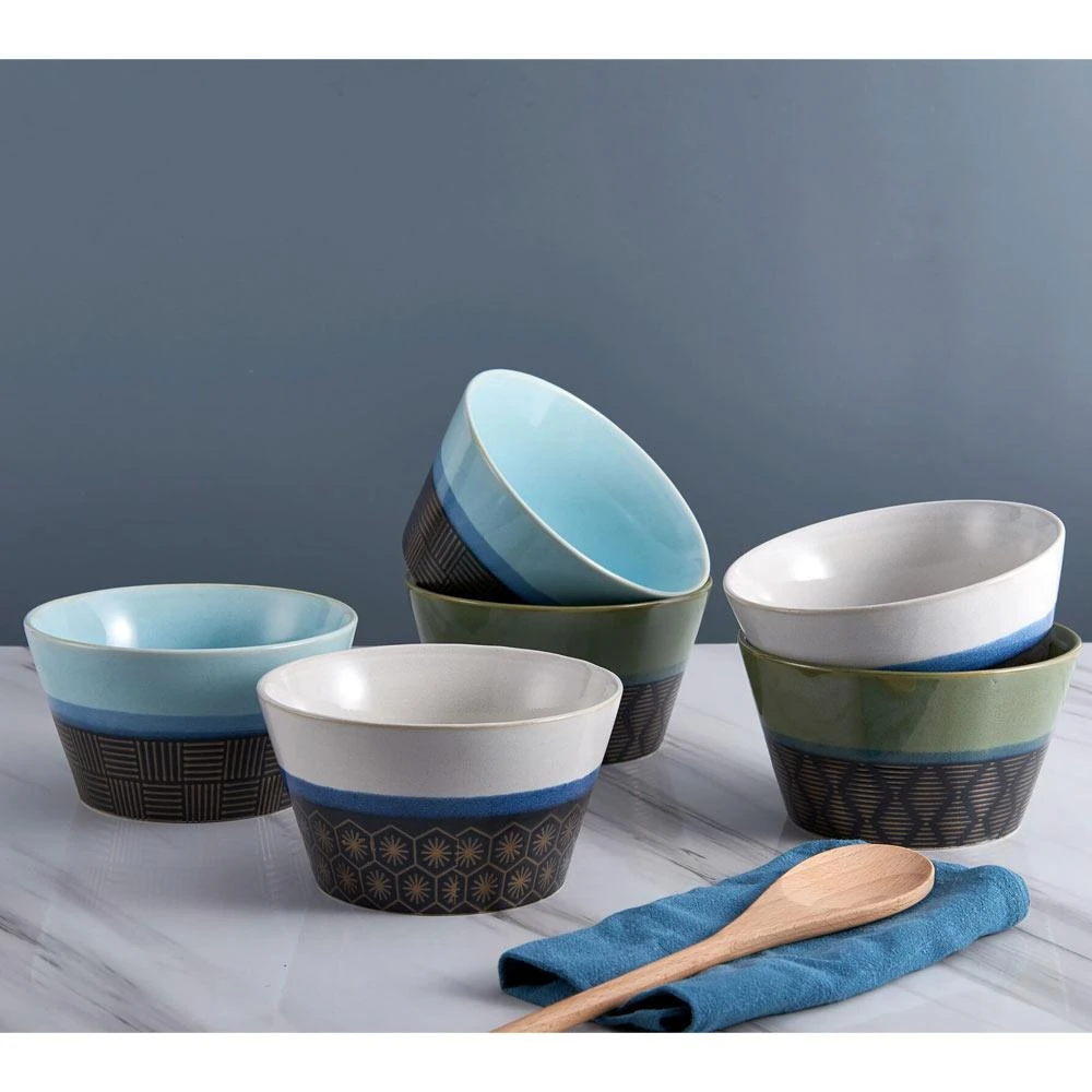 Marcus Conical Set Of 6 Soup Cereal Bowls, Assorted 4 Marcus Conical Set Of 6 Soup Cereal Bowls, Assorted - Image 2