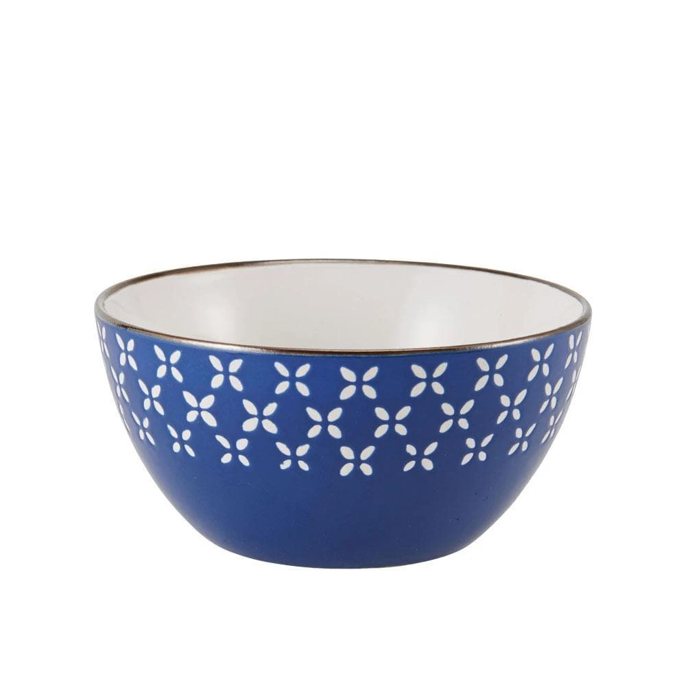 Navy Set Of 6 Soup Cereal Bowls, Assorted 6 Navy Set Of 6 Soup Cereal Bowls, Assorted - Image 4
