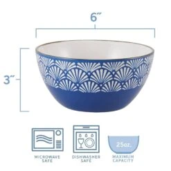 Navy Set Of 6 Soup Cereal Bowls, Assorted 13 Navy Set Of 6 Soup Cereal Bowls, Assorted -Kitchen Supplies Store navy set of 6 soup cereal bowls assorted 5282239 6