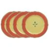 Pistoulet® Set Of 4 Dinner Plates With Red Band