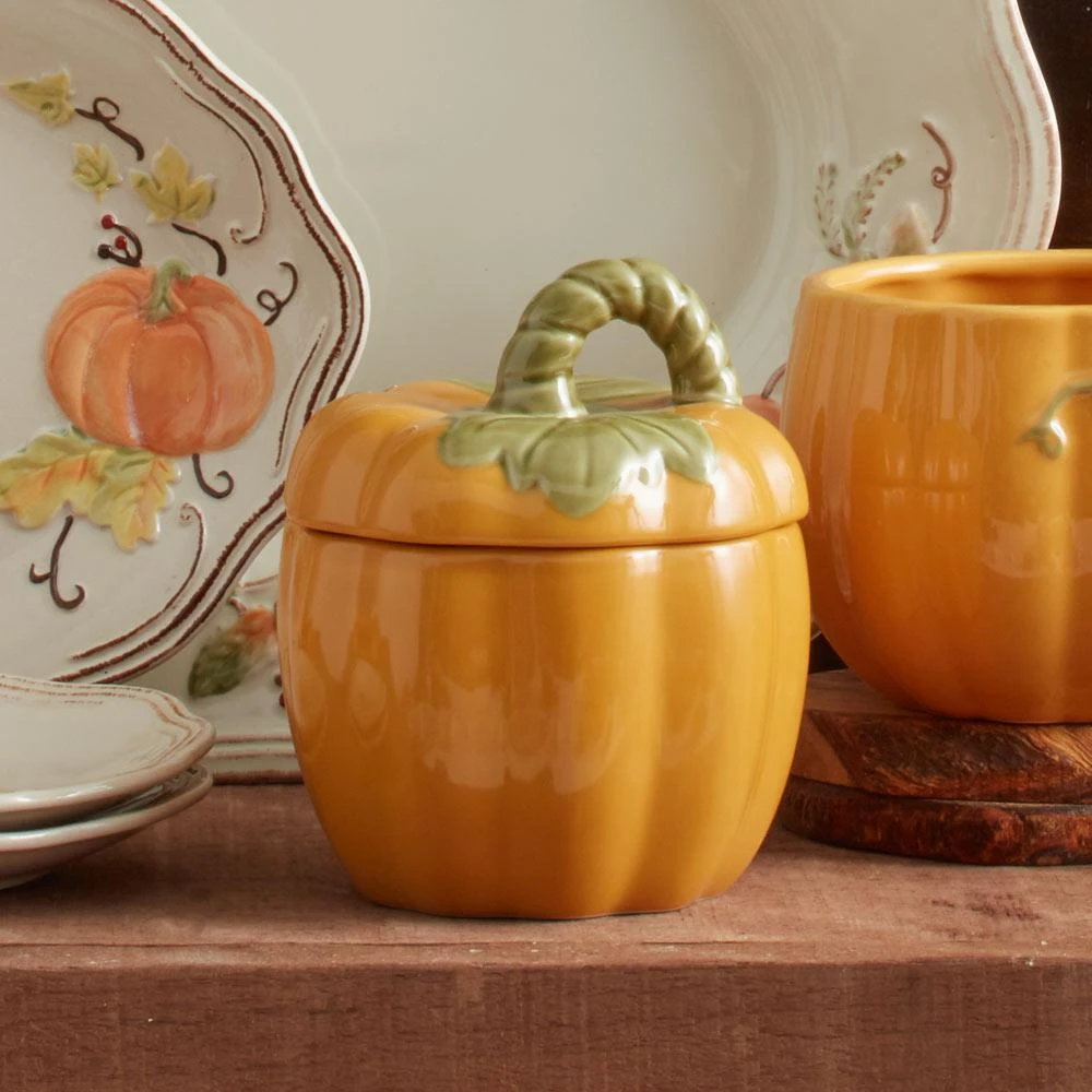 Plymouth Set Of 4 Pumpkin Covered Dishes 4 Plymouth Set Of 4 Pumpkin Covered Dishes - Image 2