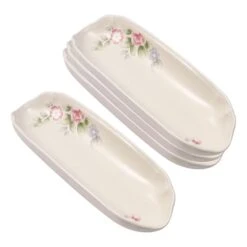 Tea Rose Set Of 4 Corn Dishes