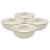 Tea Rose Set Of 4 Soup Cereal Bowls