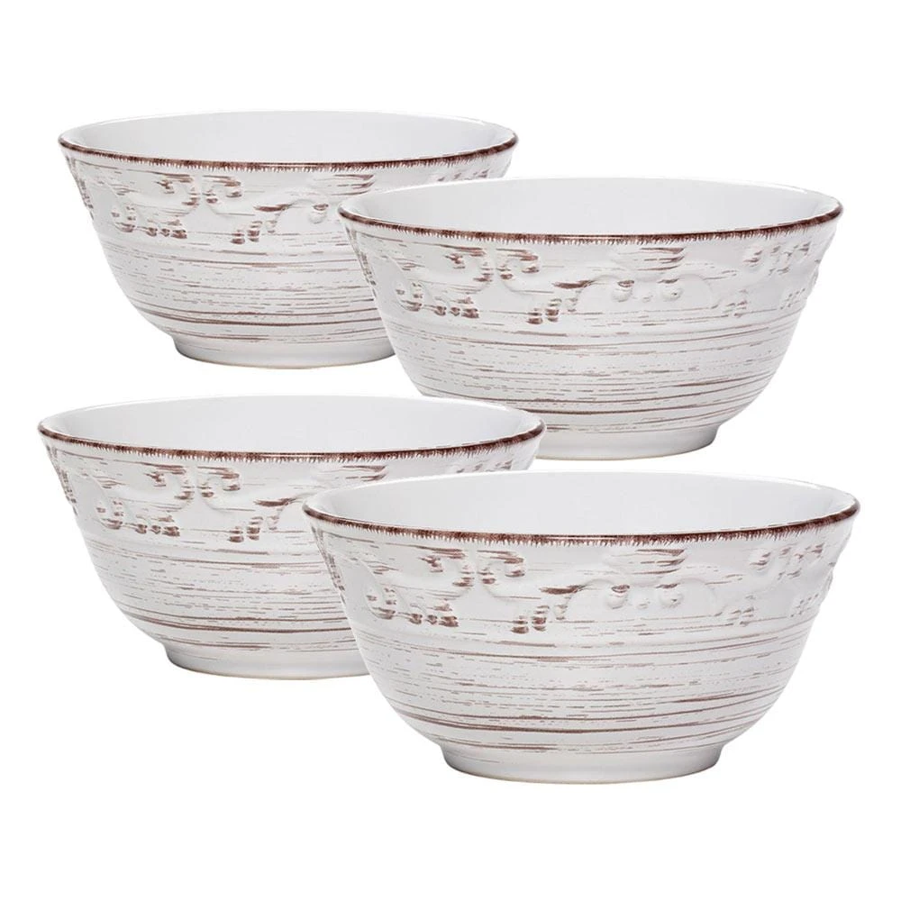 Trellis White Set Of 4 Soup Cereal Bowls 3 Trellis White Set Of 4 Soup Cereal Bowls