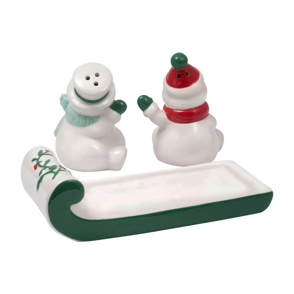 Winterberry® Snowmen On Sled Salt And Pepper Set 5 Winterberry® Snowmen On Sled Salt And Pepper Set - Image 3